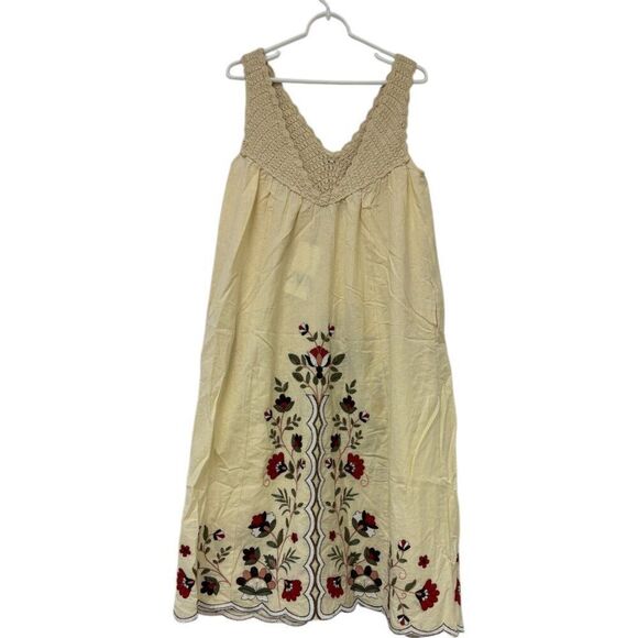Zara Womens Embroidered Dress Size S Beige Ivory Crochet Floral 6895/003 NWT - Picture 4 of 16